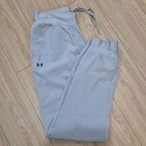 Under Armour Light Gray Joggers - Logo Detail